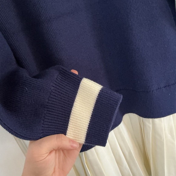 Anthropologie Maeve Varsity Sweater Twofer Mini Dress size small - Picture 8 of 8